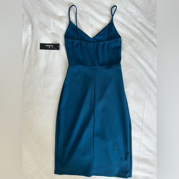 Lulu’s Forever Your Girl Teal Blue Mini Dress - Picture 6 of 9